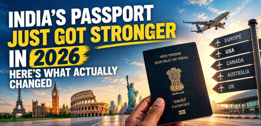 India's Passport Just Got Stronger in (2026). Here's What Actually Changed