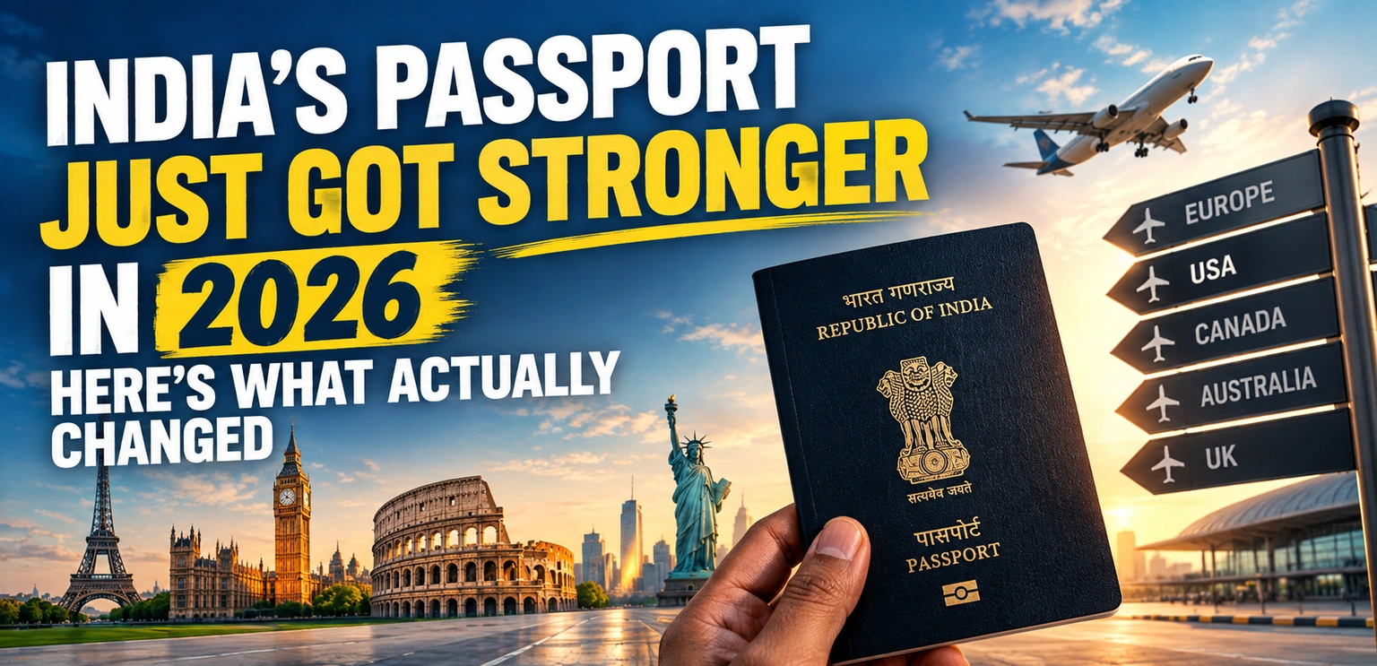 India's Passport Just Got Stronger in (2026). Here's What Actually Changed